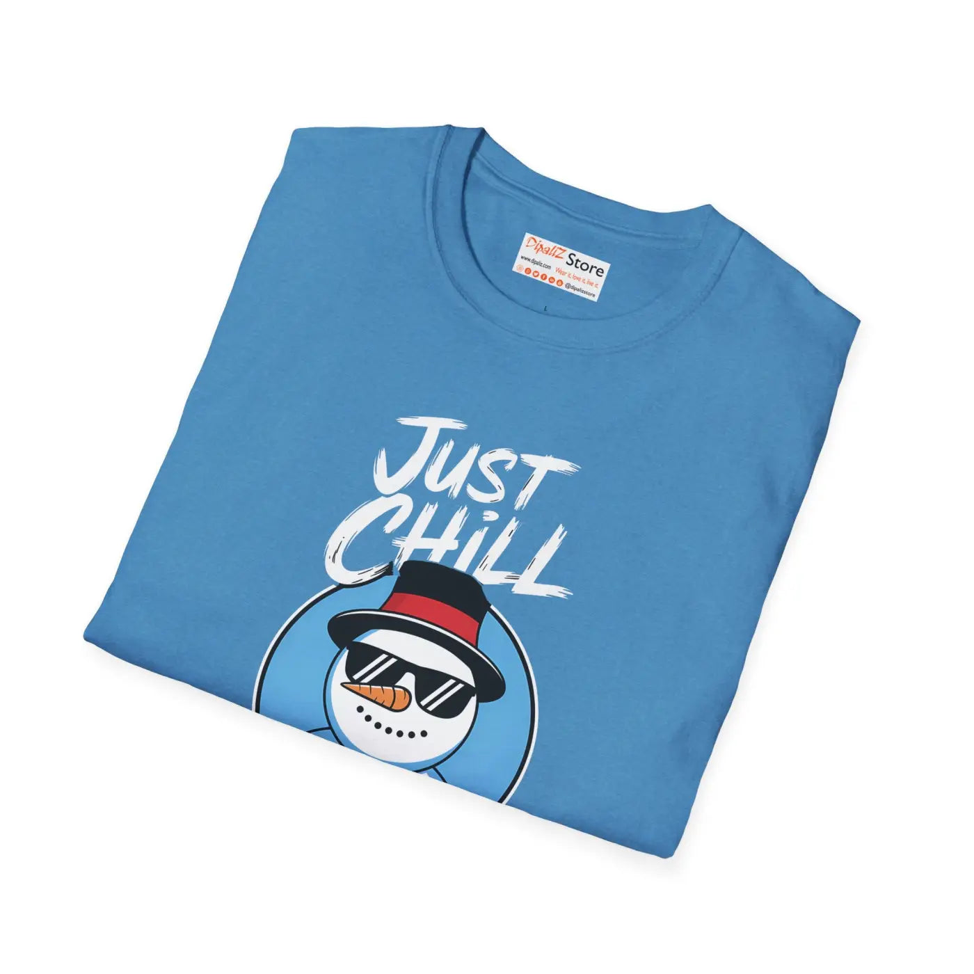Chill Snowman T-Shirt - Softstyle Unisex Quirky Style - DipaliZ