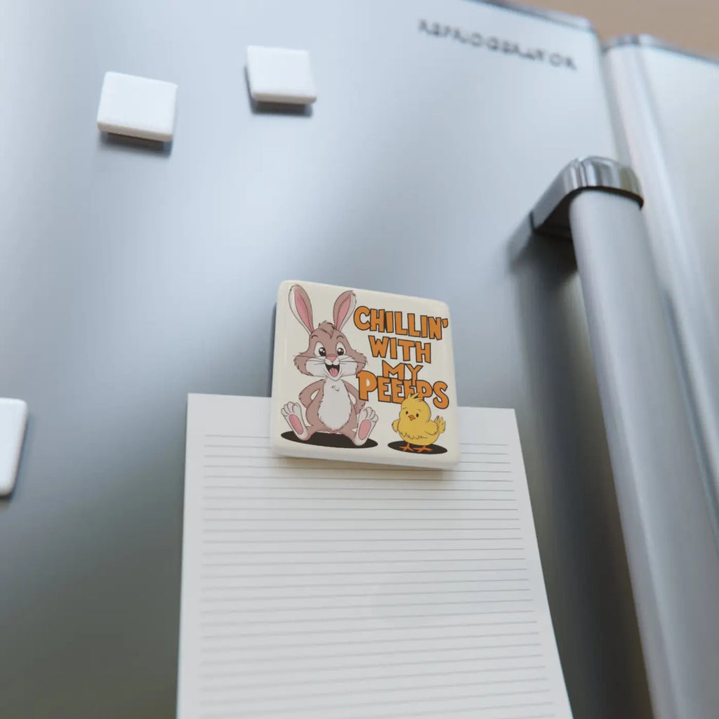 Easter Porcelain Magnet - Glossy Finish Peeps Design - DipaliZ