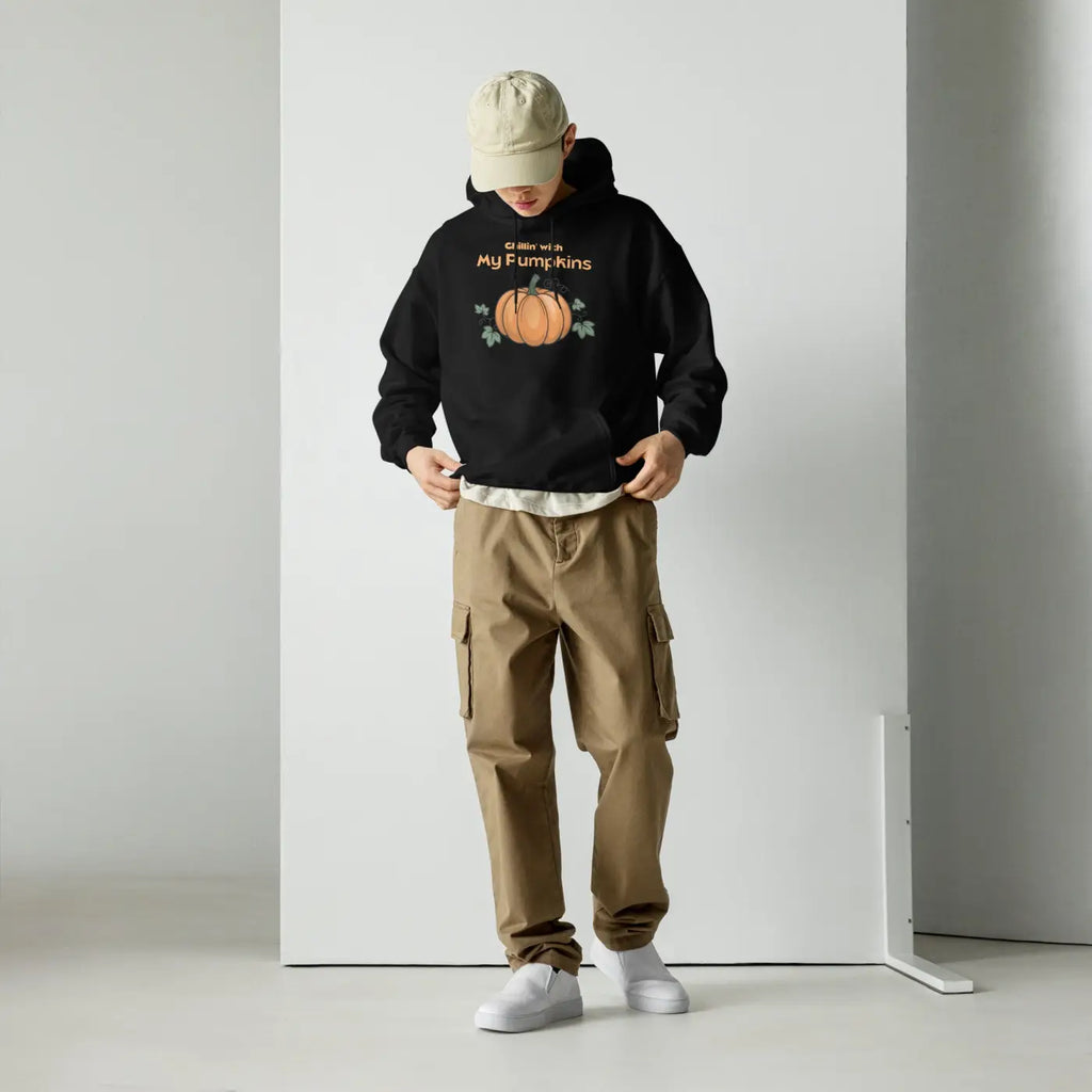 Chillin Pumpkins Unisex Hoodie - UltraCozy Fall Warmth - DipaliZ