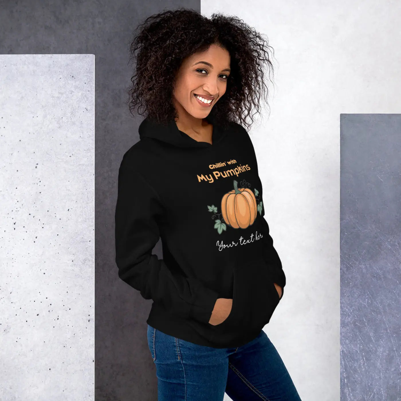Pumpkins Hoodie - Unisex Eco-Friendly Fall Design - DipaliZ