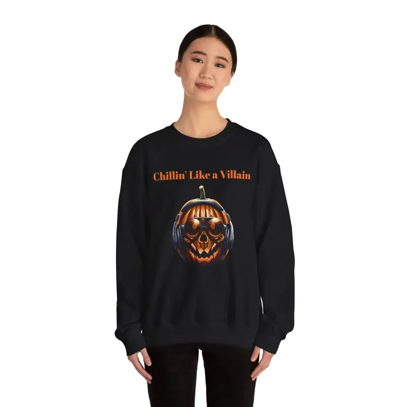 Villain Jack O Lantern Heavy Blend Crewneck - Halloween - DipaliZ