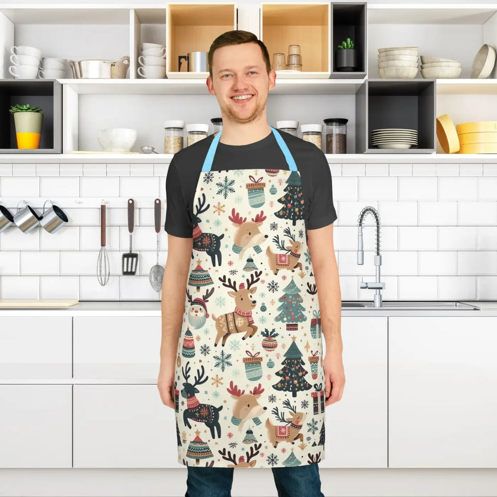 Festive Apron - Tie-Back Closure for Holiday Cooking - DipaliZ