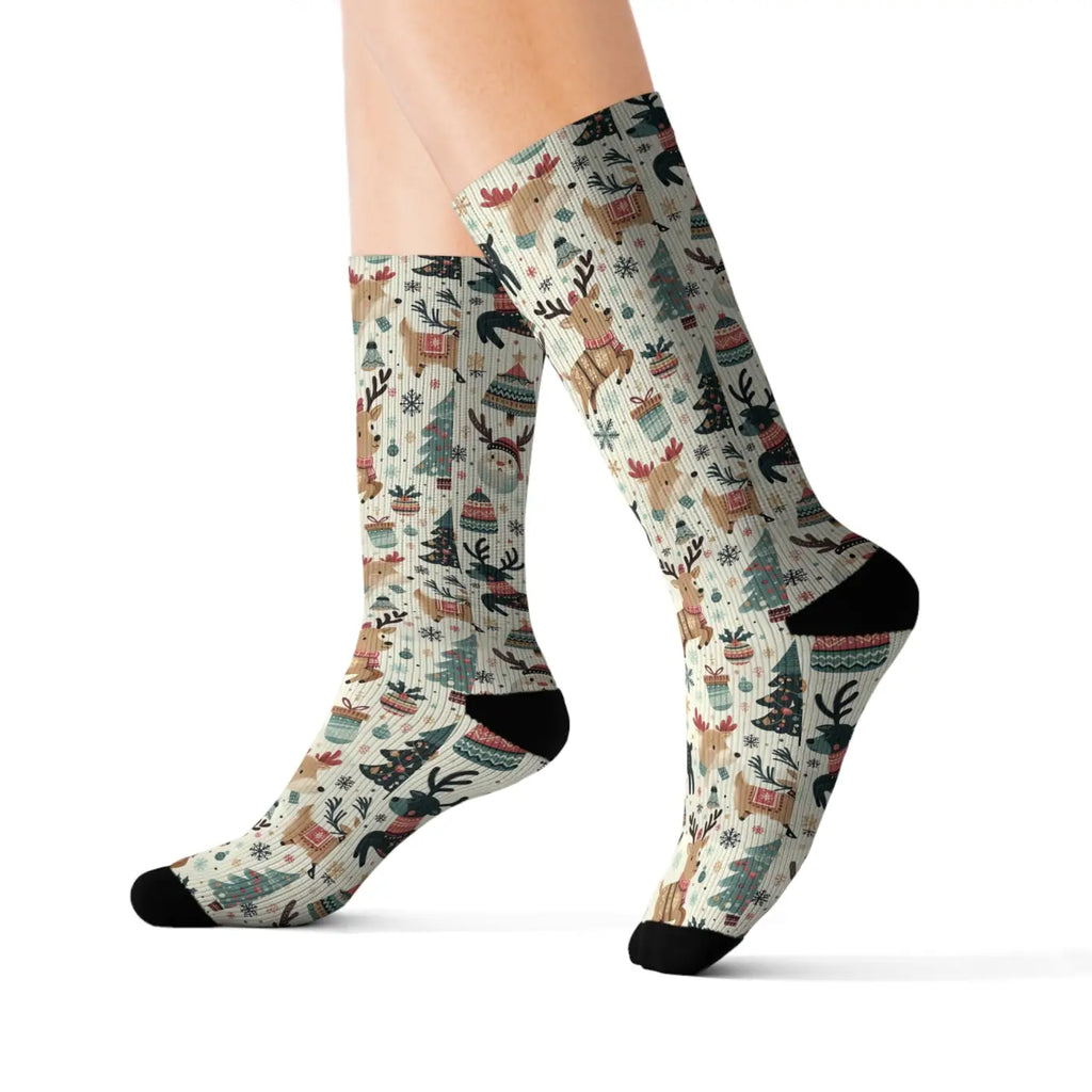Christmas Sublimation Socks - Holiday Magic Design - DipaliZ