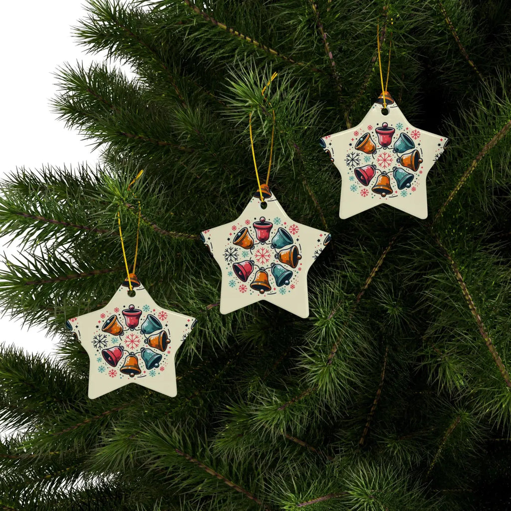 Festive Christmas Bells - Stylish Shapes Ceramic Set - DipaliZ