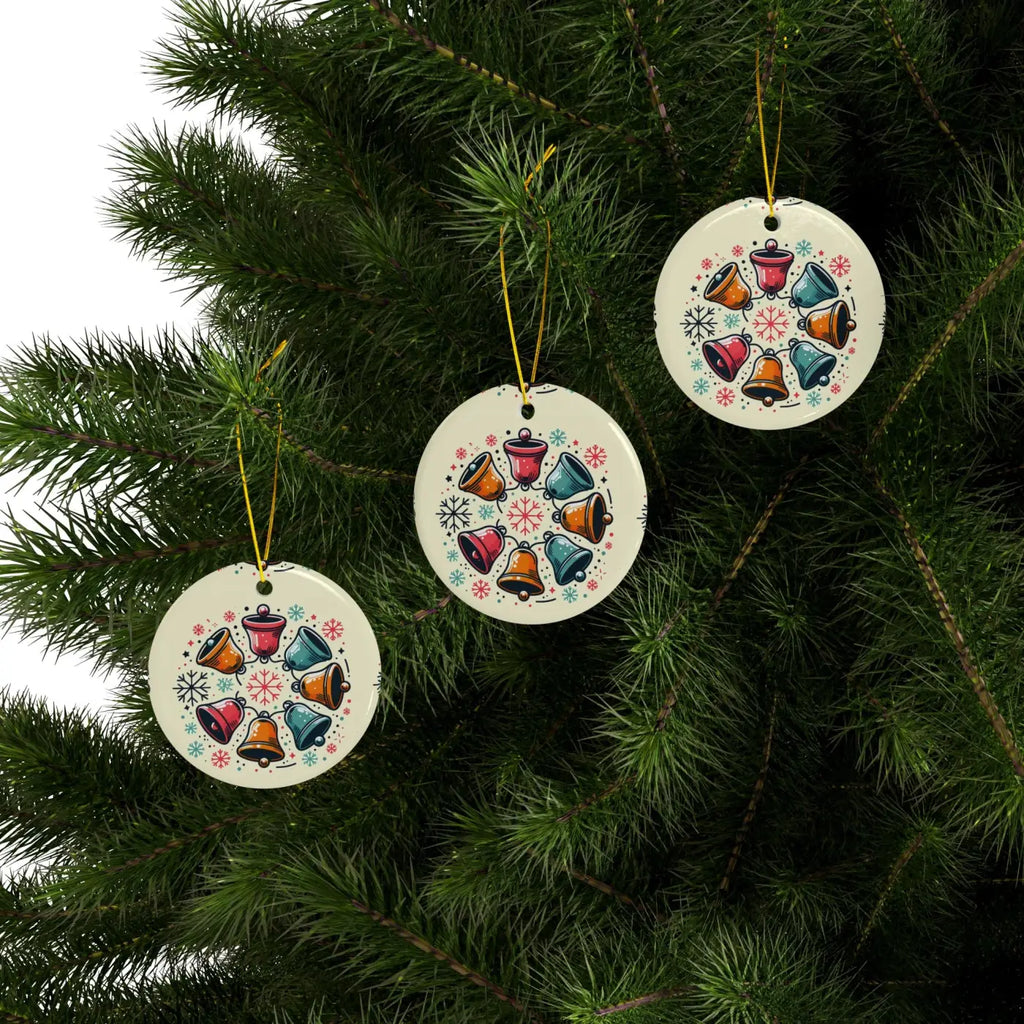 Festive Christmas Bells - Stylish Shapes Ceramic Set - DipaliZ