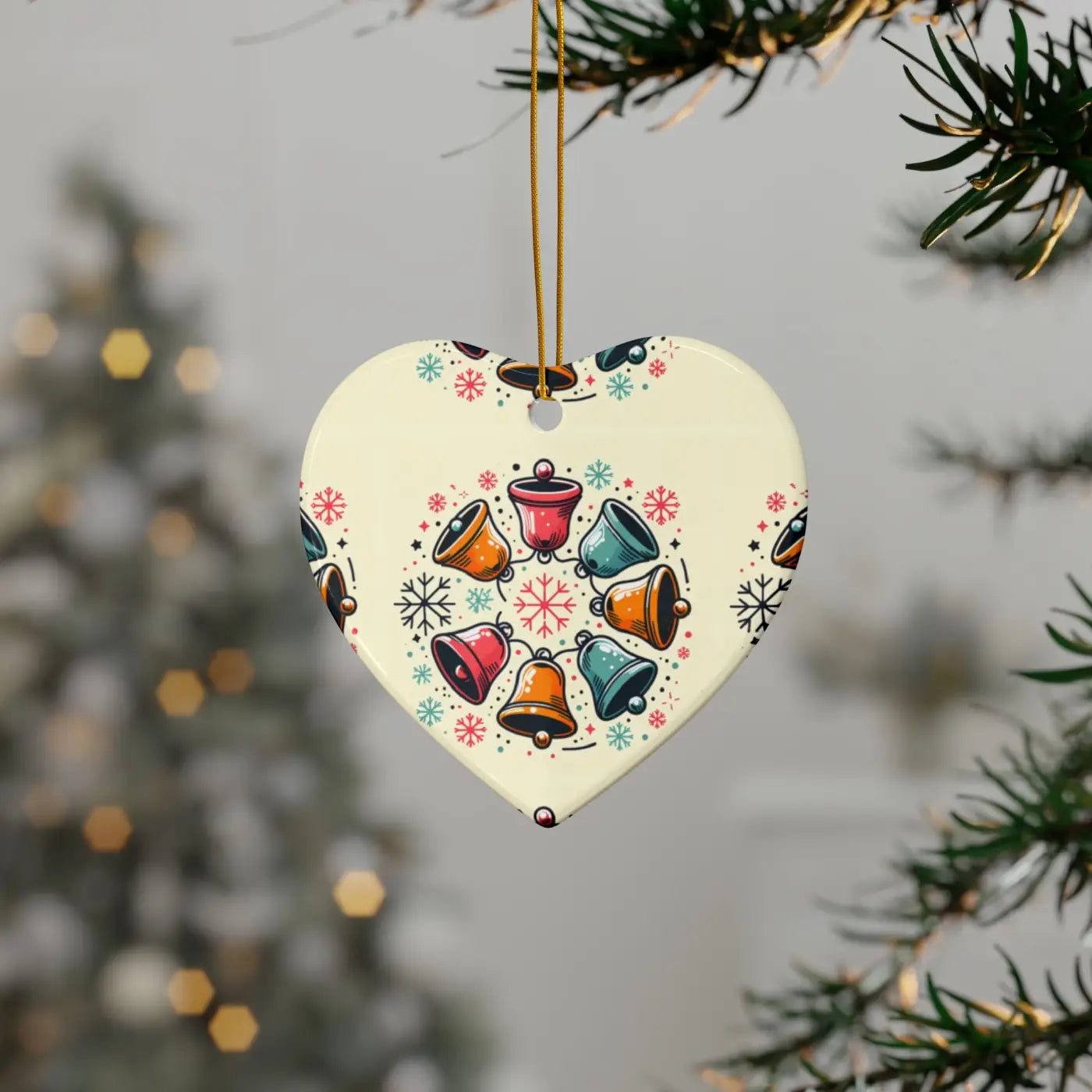 Festive Christmas Bells - Stylish Shapes Ceramic Set - DipaliZ