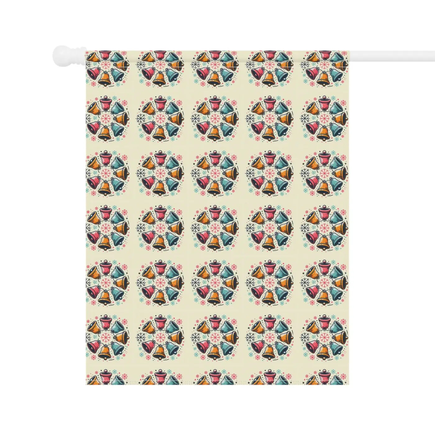 Christmas Bells House Banner - Durable Poly Poplin Canvas - DipaliZ