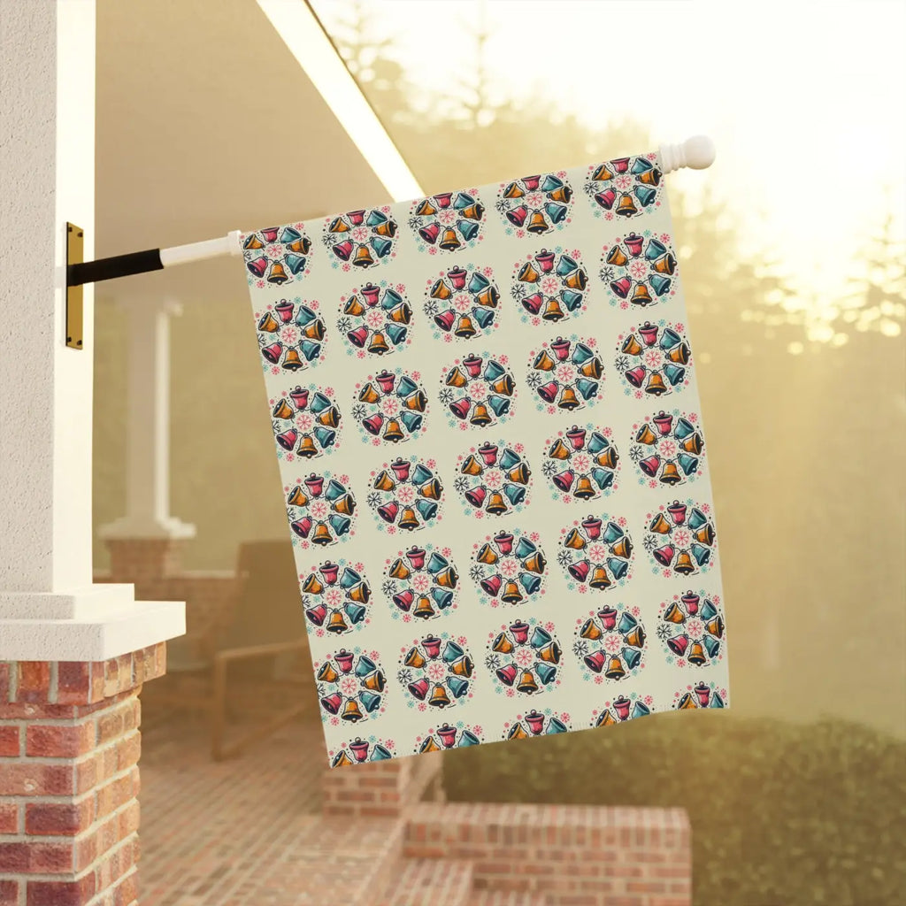 Christmas Bells House Banner - Durable Poly Poplin Canvas - DipaliZ