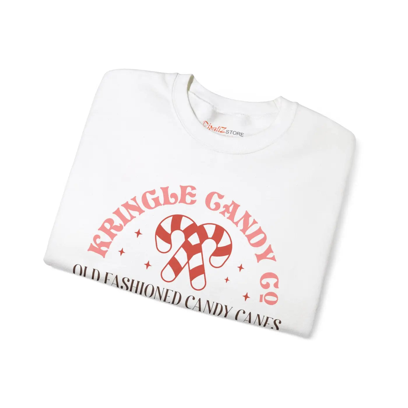 Candy Cane Christmas Sweatshirt - Festive Holiday Wear - DipaliZ