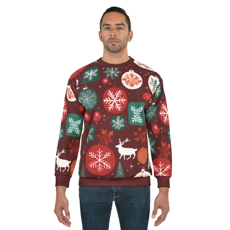 Custom Cut Unisex Sweatshirt - Christmas Decorations - DipaliZ