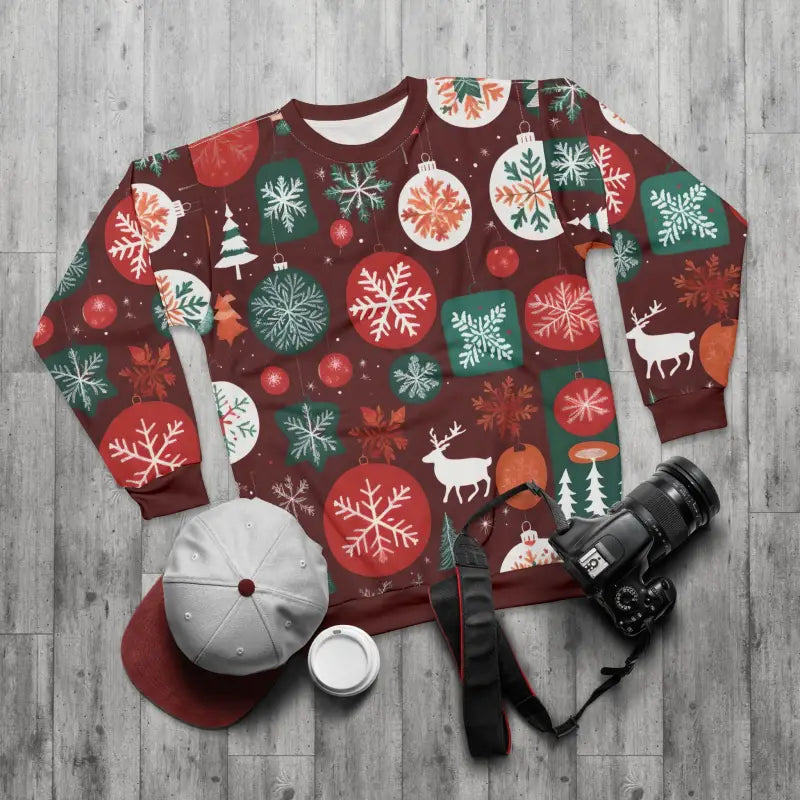 Custom Cut Unisex Sweatshirt - Christmas Decorations - DipaliZ