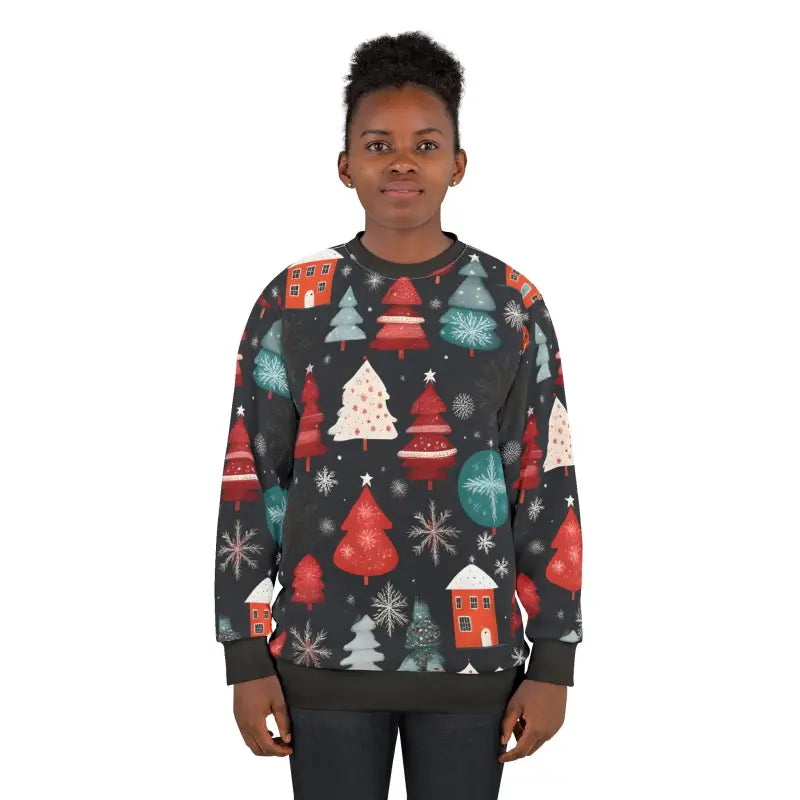 Custom Cut Unisex Sweatshirt - Christmas Ready Style - DipaliZ