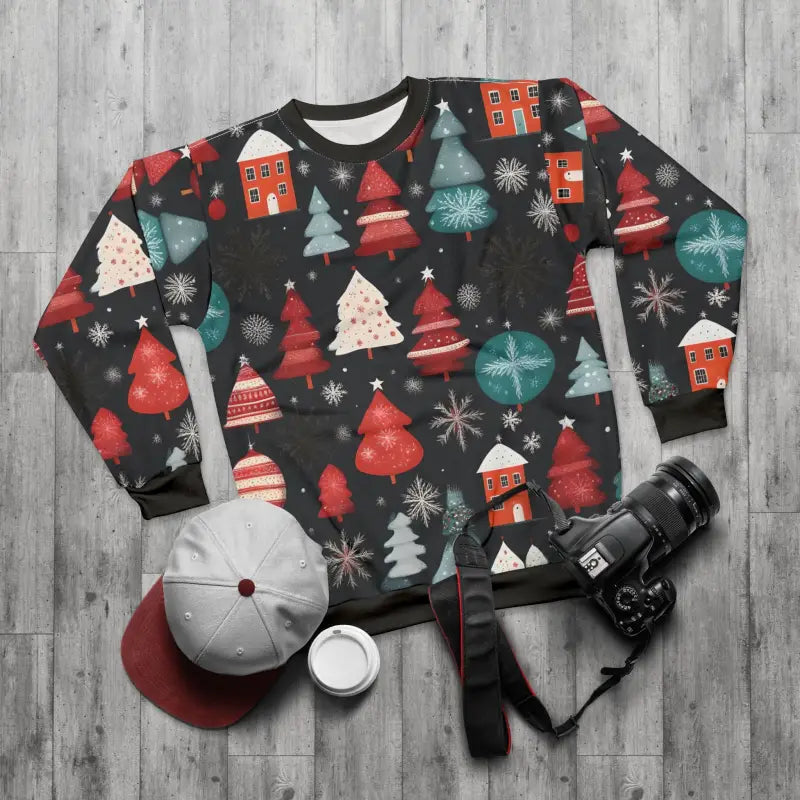 Custom Cut Unisex Sweatshirt - Christmas Ready Style - DipaliZ