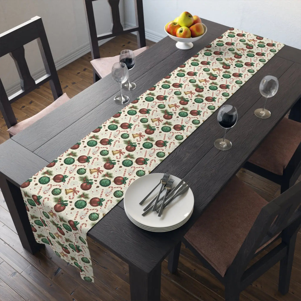 Farmhouse Gingerbread Twill Table Runner - Slightly Muted - DipaliZ