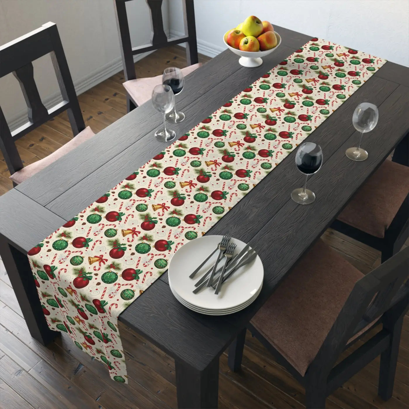 Farmhouse Gingerbread Twill Table Runner - Slightly Muted - DipaliZ