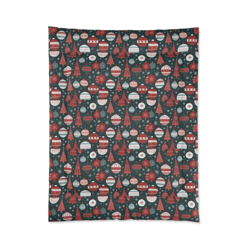 Christmas Comforter - Festive Ornament Polyester Print - DipaliZ