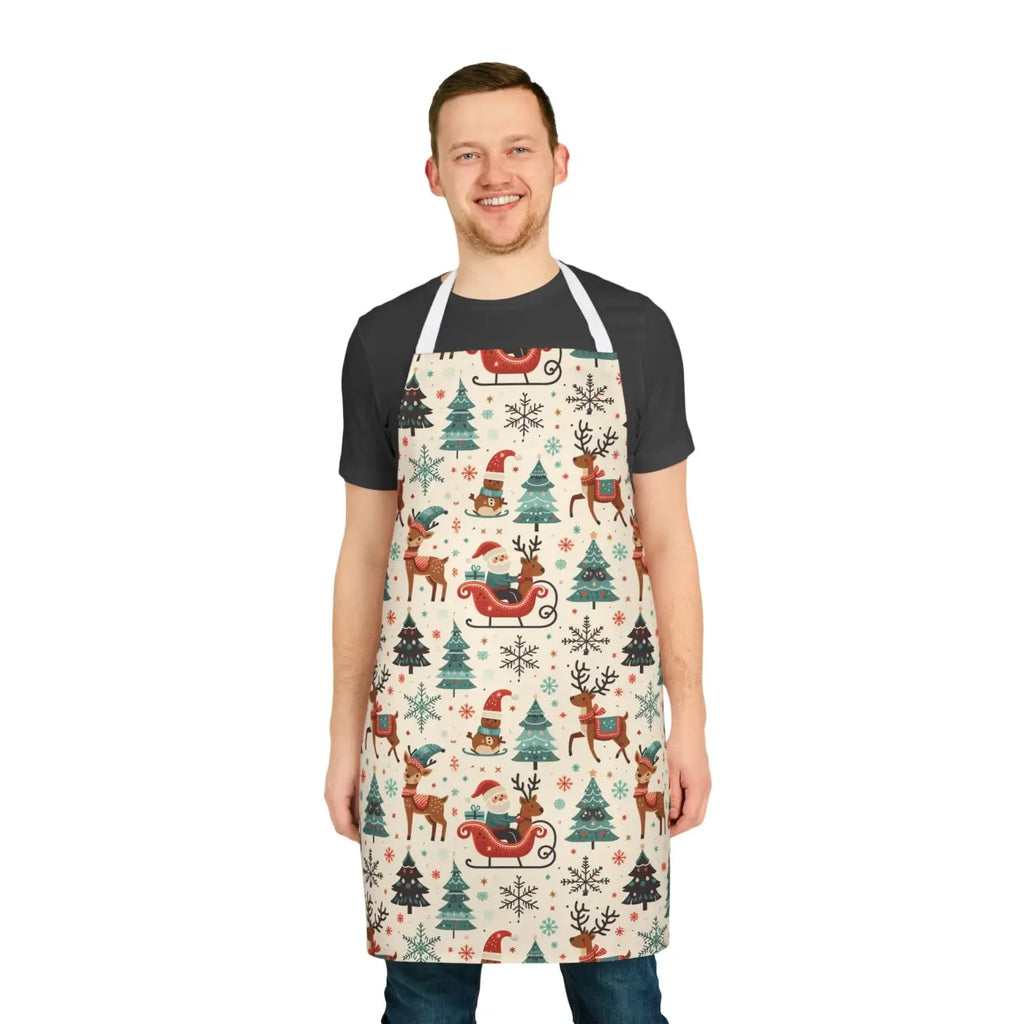 Festive Christmas Apron - Holiday Gathering Essential - DipaliZ