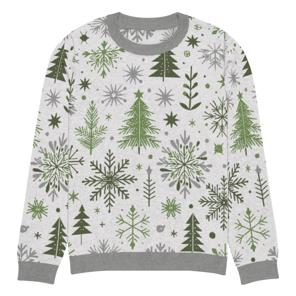 Cozy Christmas Crew Neck Sweater - Festive Knit Pattern - DipaliZ