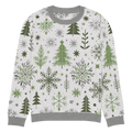 Cozy Christmas Crew Neck Sweater - Festive Knit Pattern - DipaliZ