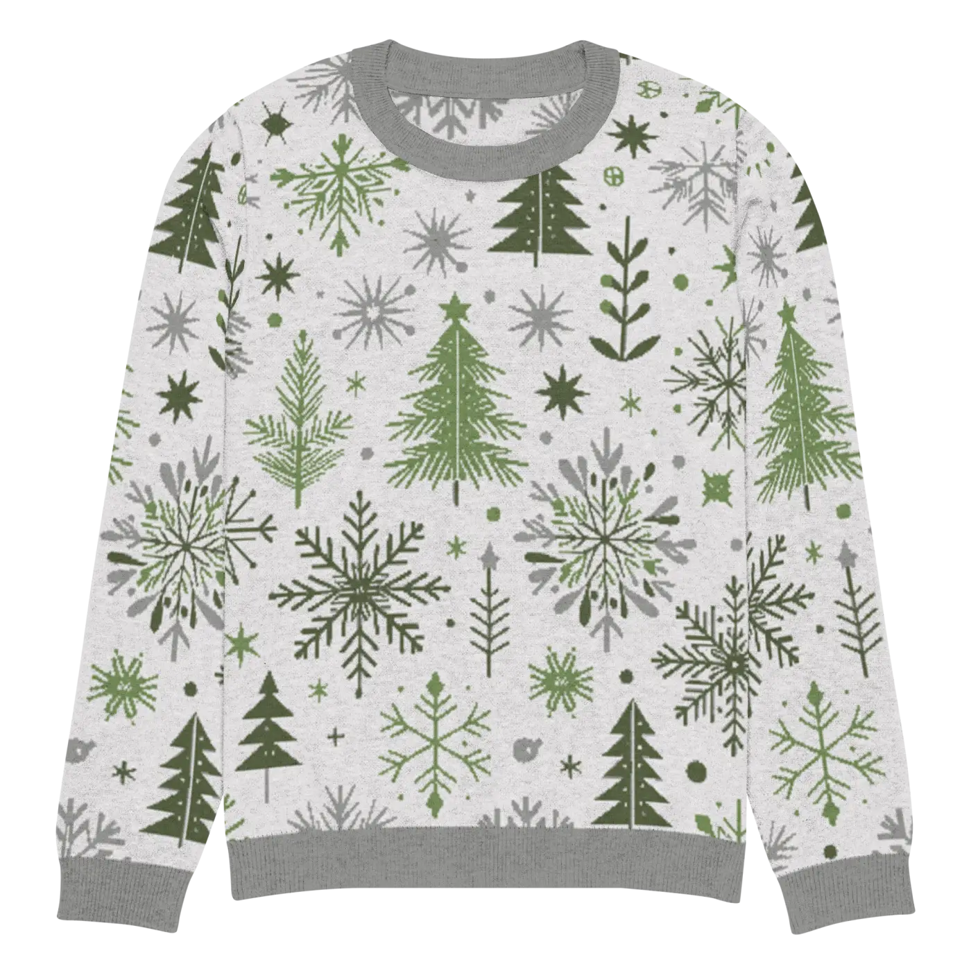 Cozy Christmas Crew Neck Sweater - Festive Knit Pattern - DipaliZ