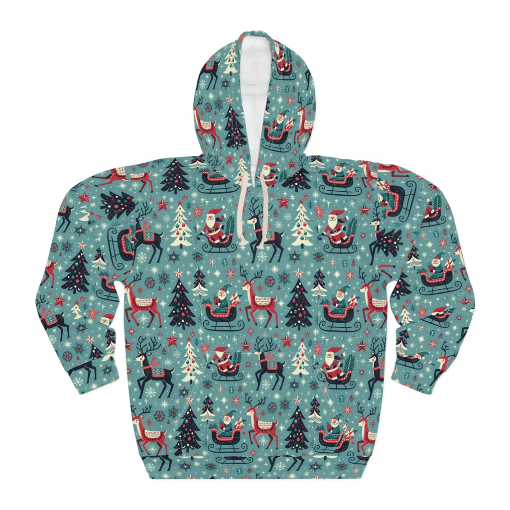 Festive Flair Unisex Pullover - Christmas Pattern Hoodie - DipaliZ