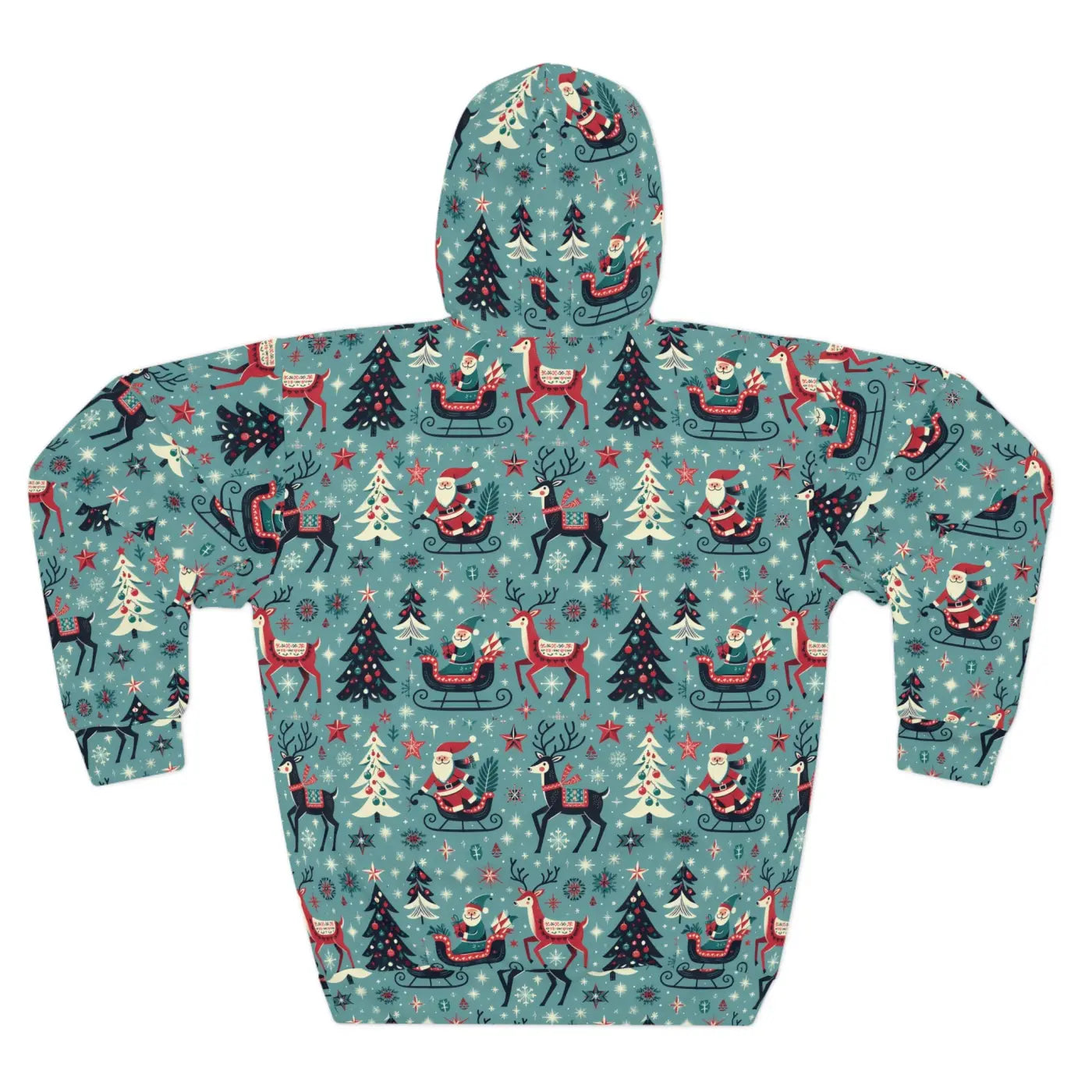 Festive Flair Unisex Pullover - Christmas Pattern Hoodie - DipaliZ