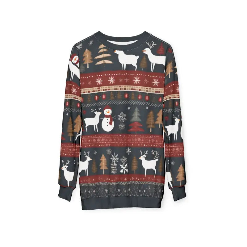 Christmas Reindeer Unisex Sweatshirt - Spruce Tree Holiday - DipaliZ