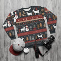 Christmas Reindeer Unisex Sweatshirt - Spruce Tree Holiday - DipaliZ