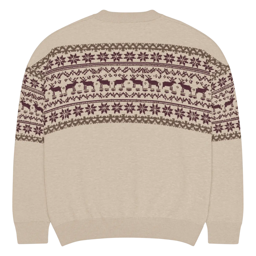 Knitted Crew Neck Sweater - Cozy Holiday Relaxed Fit - DipaliZ
