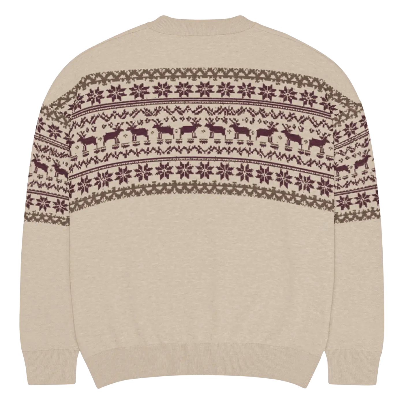 Knitted Crew Neck Sweater - Cozy Holiday Relaxed Fit - DipaliZ