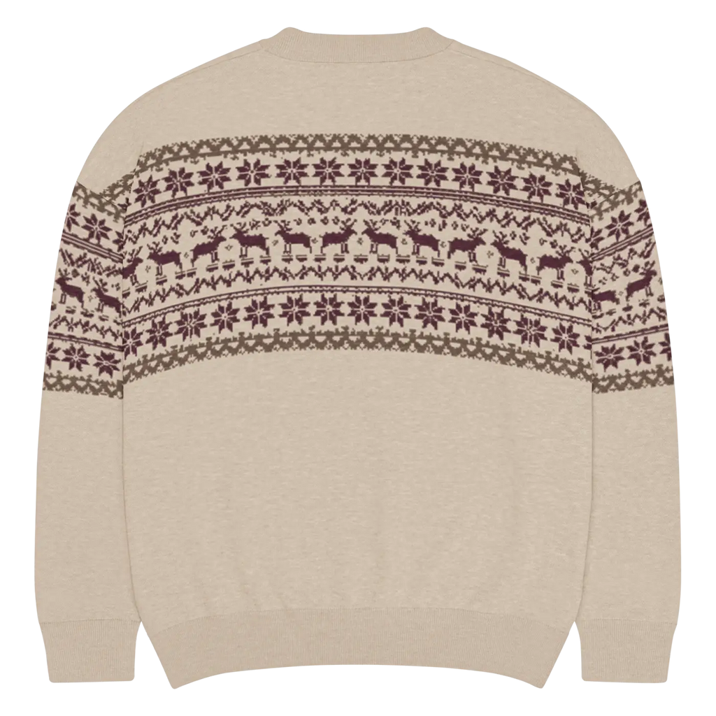 Knitted Crew Neck Sweater - Cozy Holiday Relaxed Fit - DipaliZ