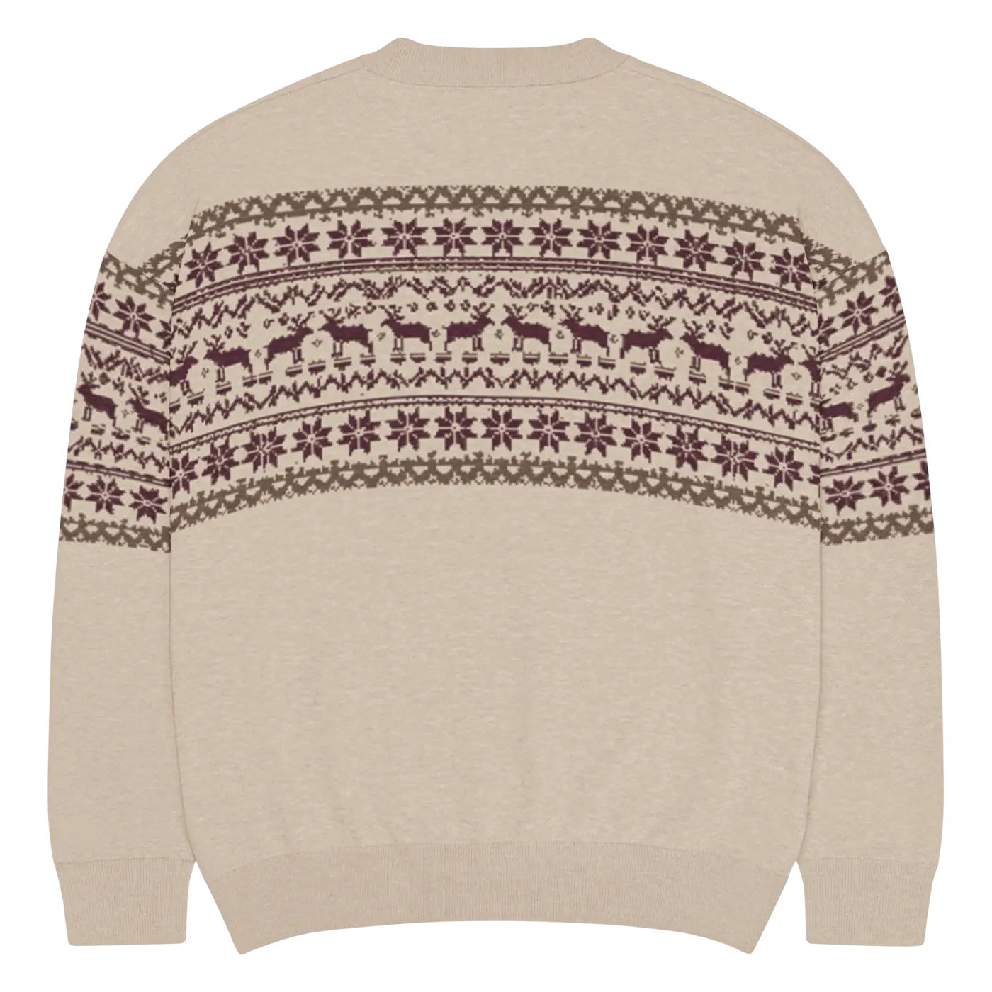 Knitted Crew Neck Sweater - Cozy Holiday Relaxed Fit - DipaliZ