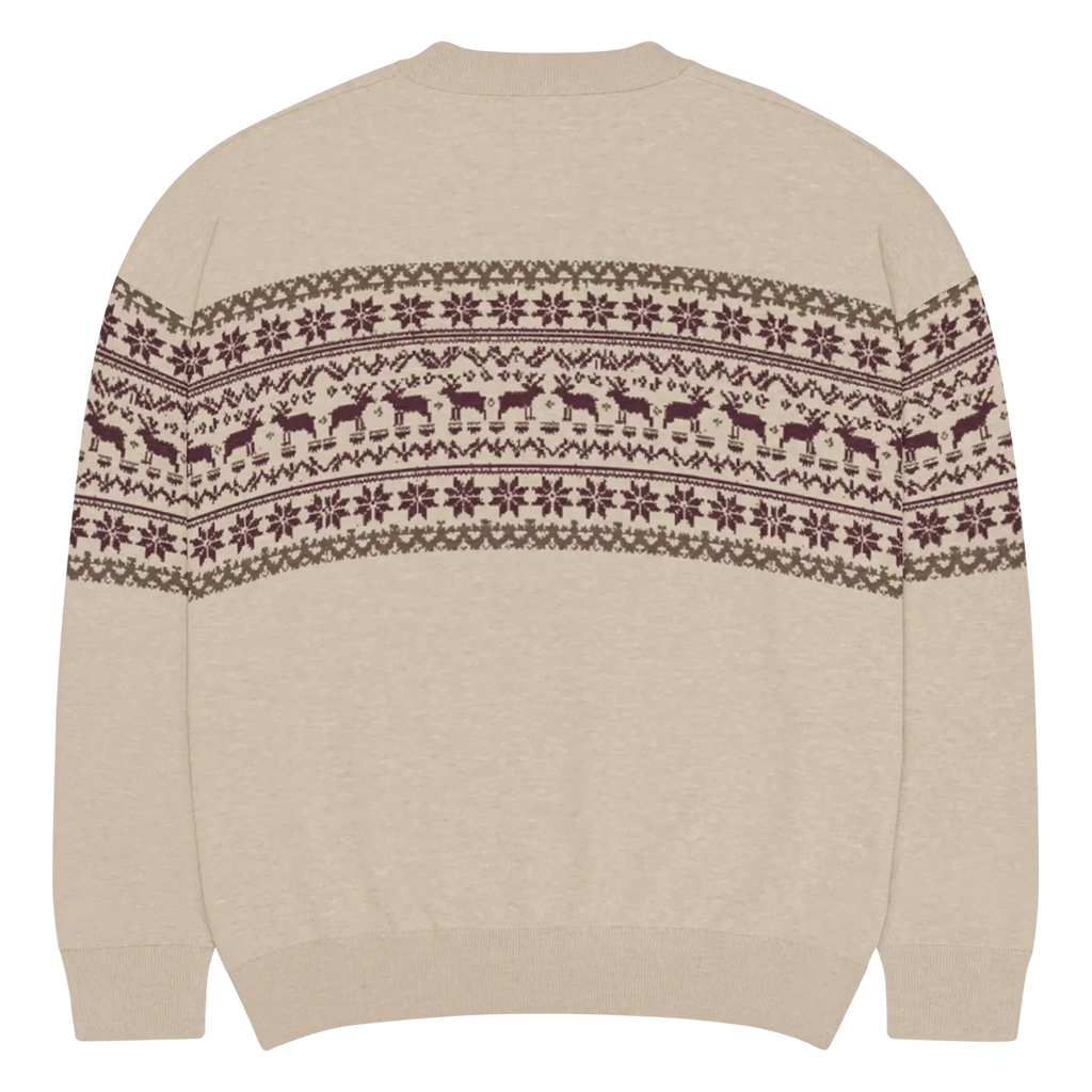 Knitted Crew Neck Sweater - Cozy Holiday Relaxed Fit - DipaliZ
