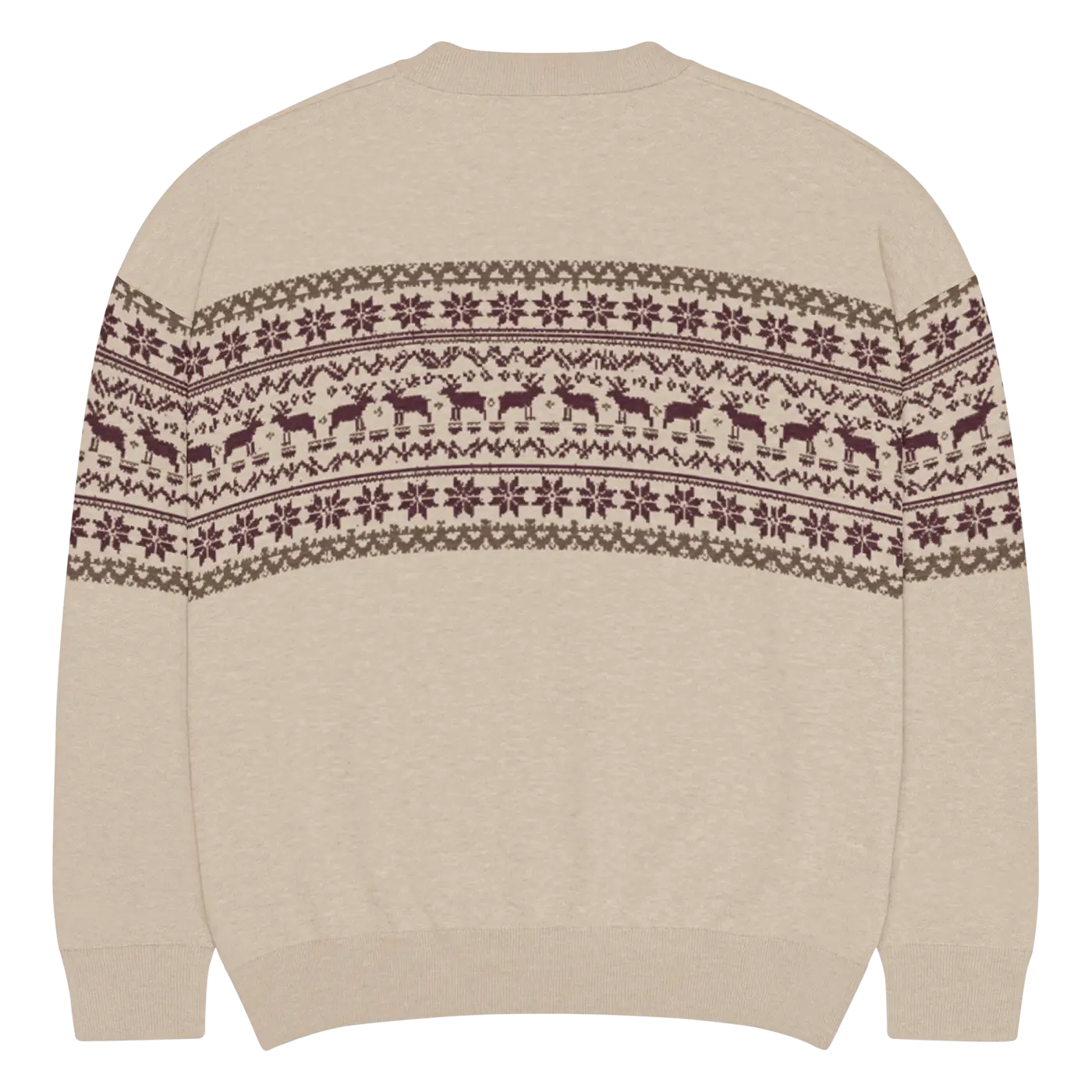 Knitted Crew Neck Sweater - Cozy Holiday Relaxed Fit - DipaliZ