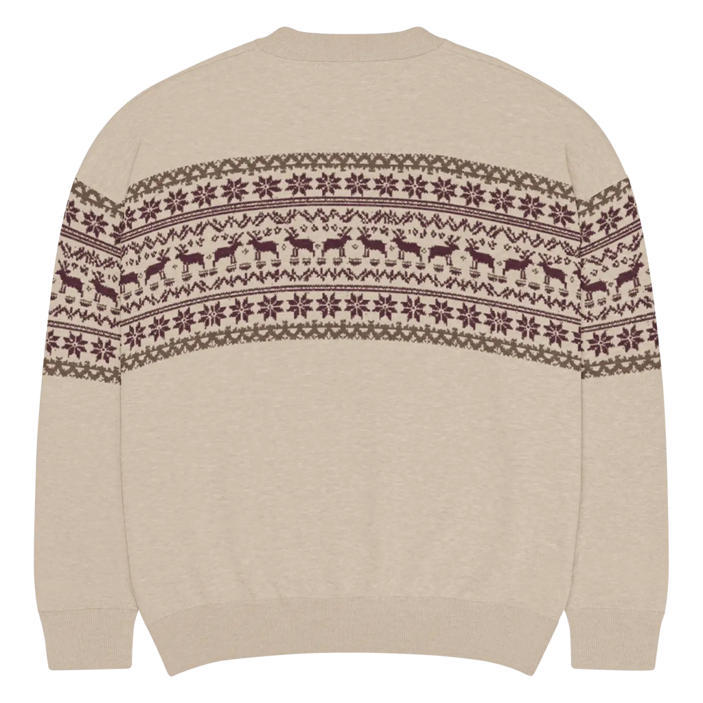 Knitted Crew Neck Sweater - Cozy Holiday Relaxed Fit - DipaliZ
