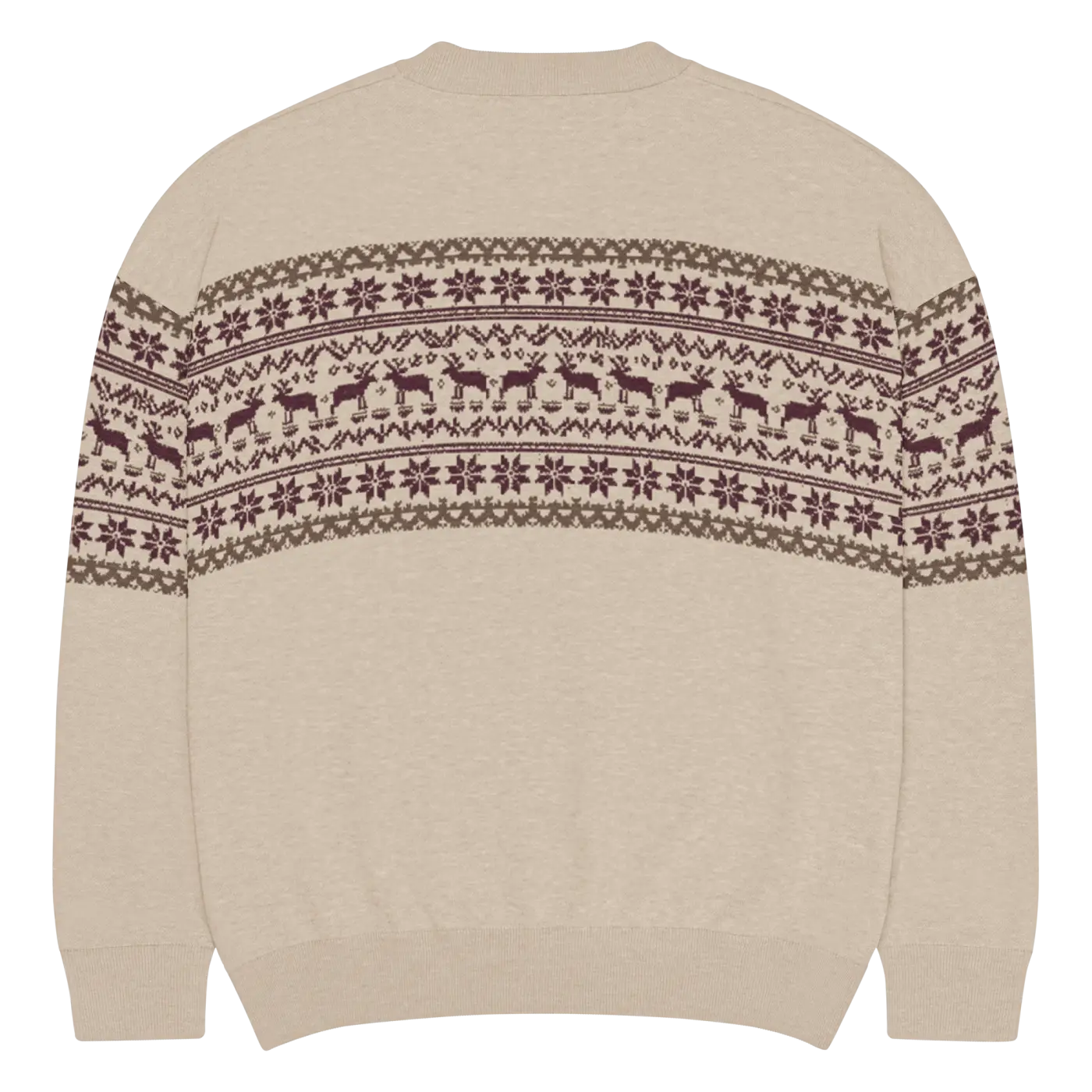 Knitted Crew Neck Sweater - Cozy Holiday Relaxed Fit - DipaliZ