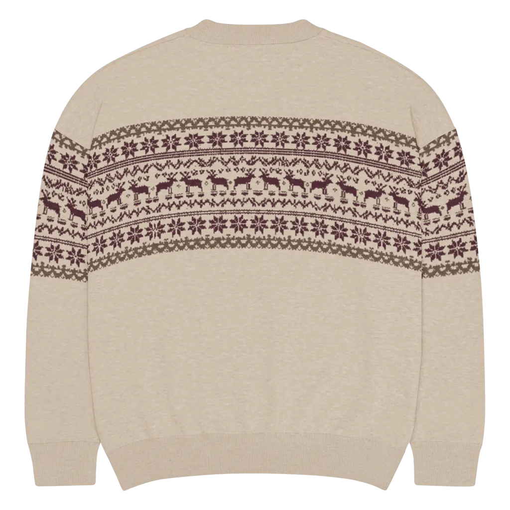 Knitted Crew Neck Sweater - Cozy Holiday Relaxed Fit - DipaliZ