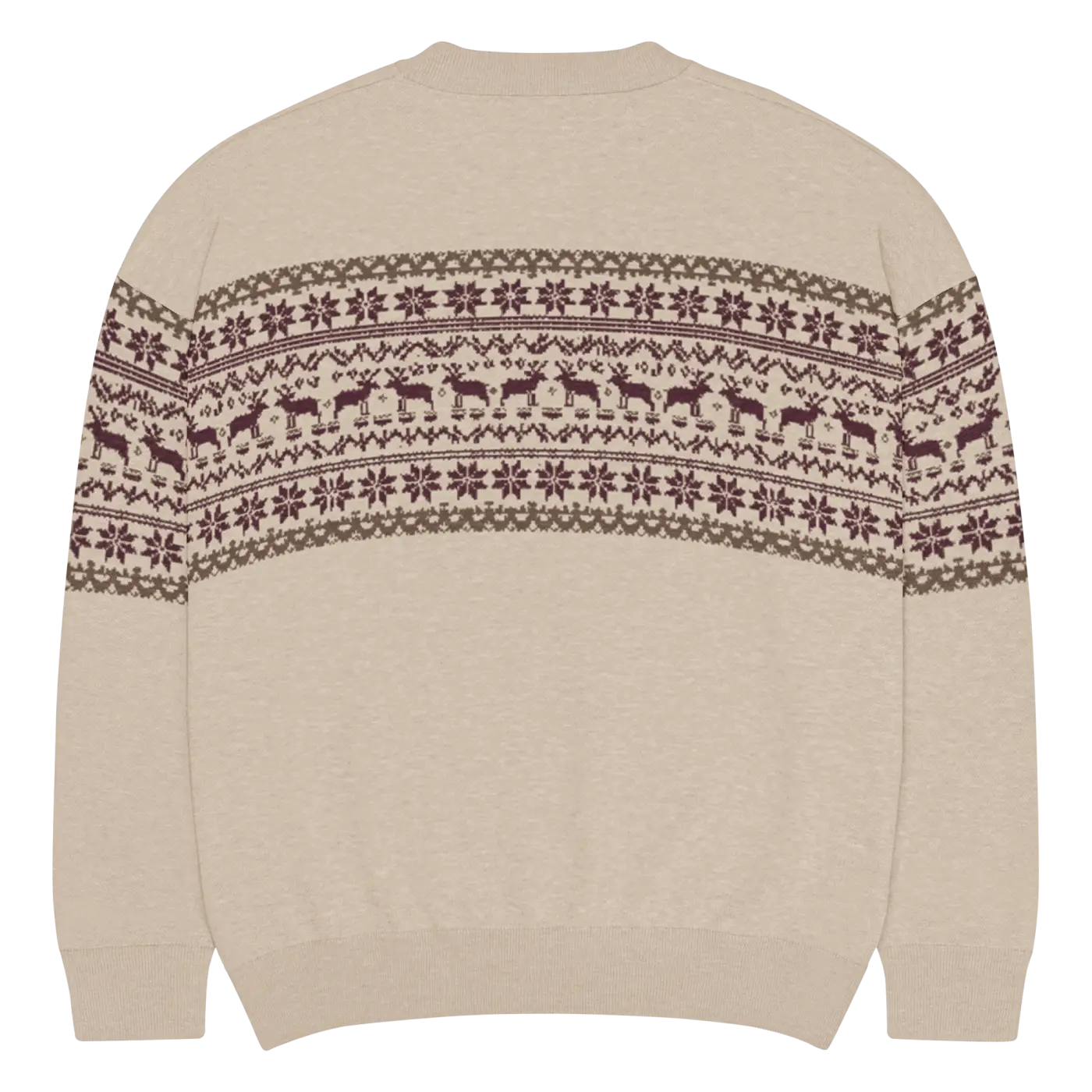 Knitted Crew Neck Sweater - Cozy Holiday Relaxed Fit - DipaliZ