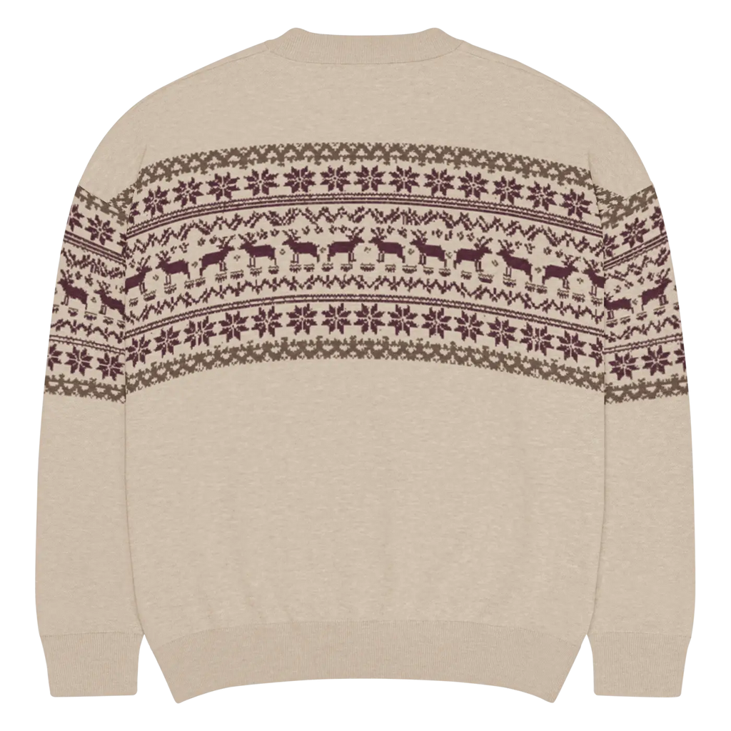 Knitted Crew Neck Sweater - Cozy Holiday Relaxed Fit - DipaliZ