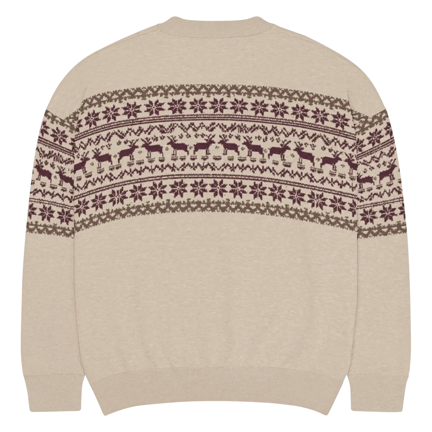 Knitted Crew Neck Sweater - Cozy Holiday Relaxed Fit - DipaliZ
