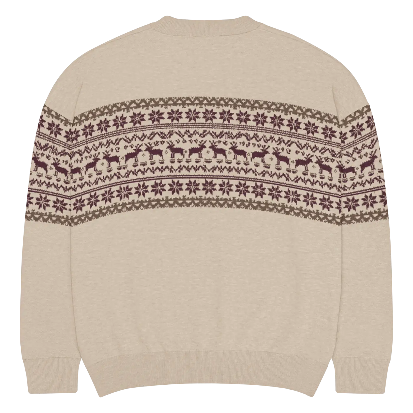 Knitted Crew Neck Sweater - Cozy Holiday Relaxed Fit - DipaliZ