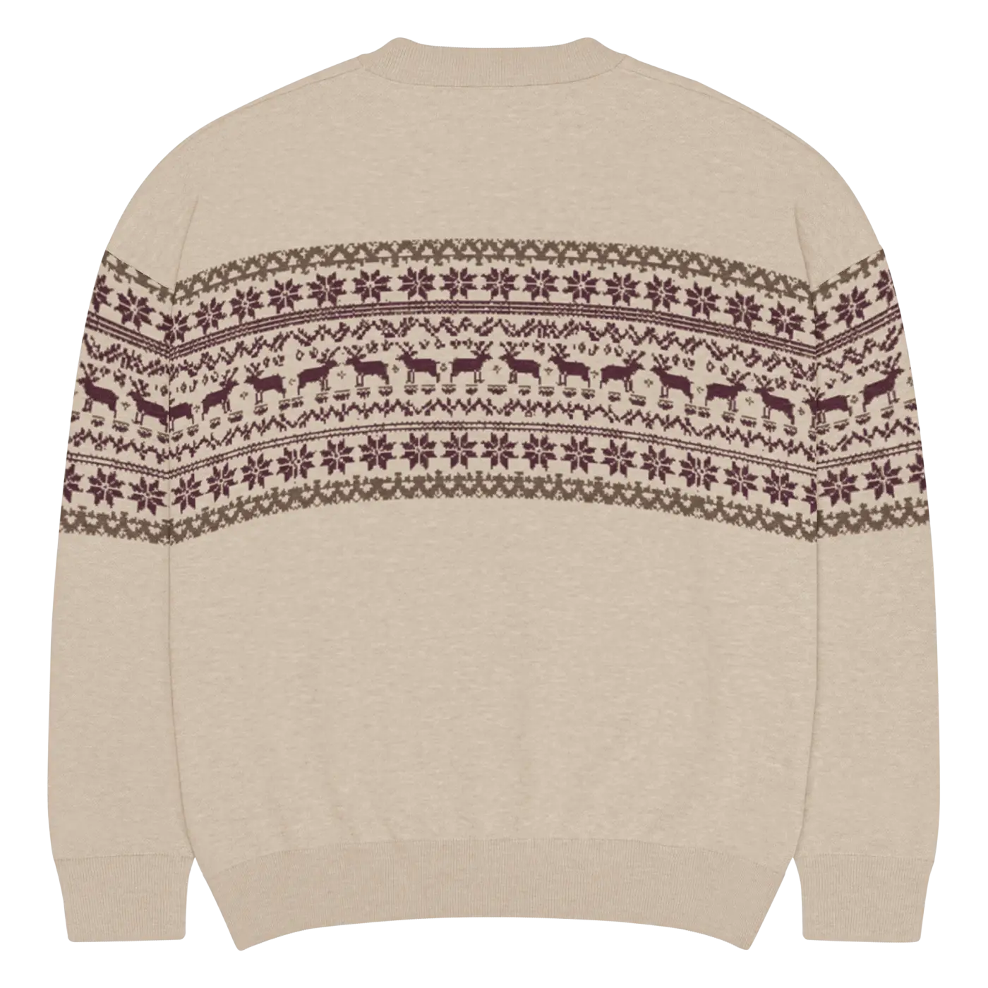 Knitted Crew Neck Sweater - Cozy Holiday Relaxed Fit - DipaliZ