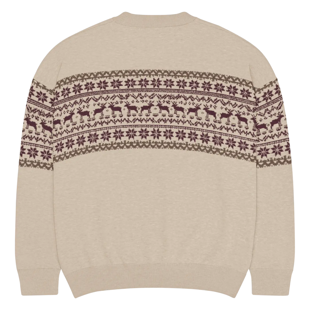 Knitted Crew Neck Sweater - Cozy Holiday Relaxed Fit - DipaliZ