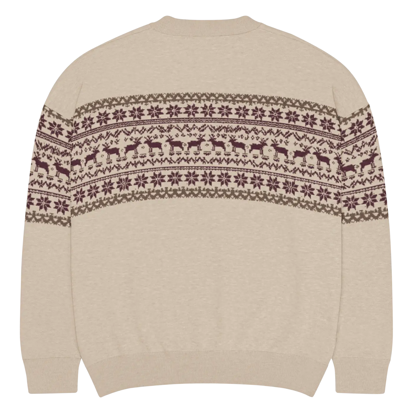 Knitted Crew Neck Sweater - Cozy Holiday Relaxed Fit - DipaliZ