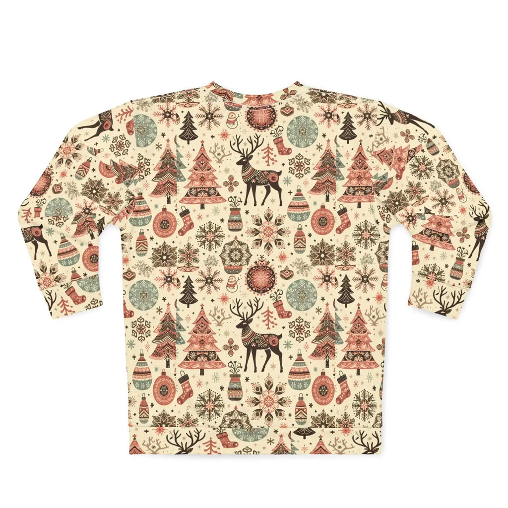 Unisex Christmas Sweatshirt - Festive Reindeer Design - DipaliZ