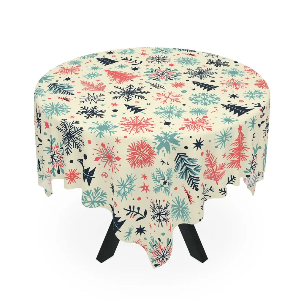 Winter Wonderland Tablecloth - Stylish One-Sided Print Christmas - DipaliZ