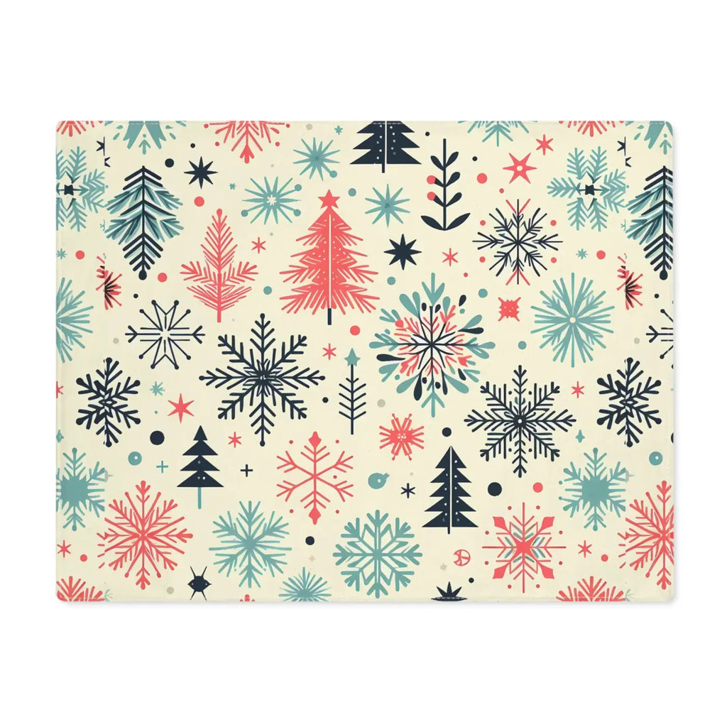 Enchanting Christmas Snowflakes Trees Cotton Placemats - DipaliZ