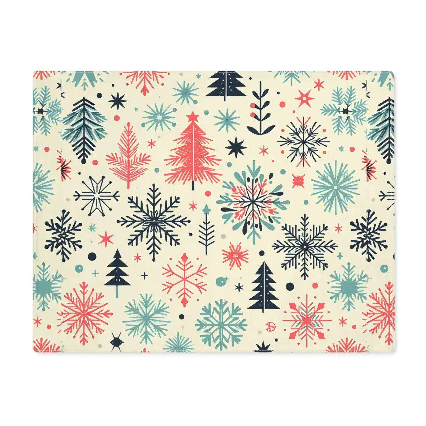 Enchanting Christmas Snowflakes Trees Cotton Placemats - DipaliZ