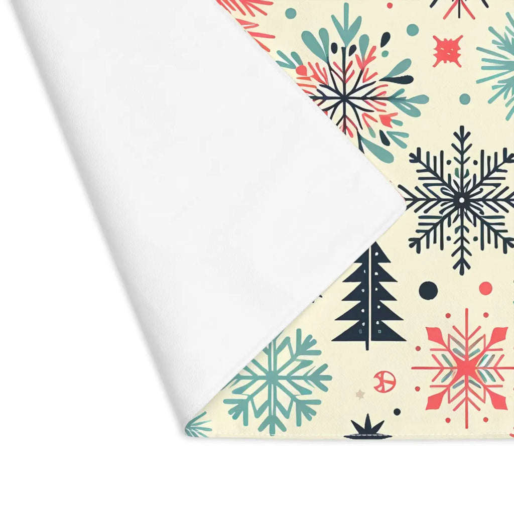 Enchanting Christmas Snowflakes Trees Cotton Placemats - DipaliZ
