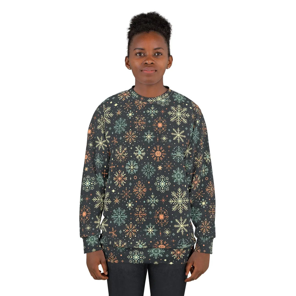 Christmas Snowflakes Unisex Sweatshirt - Festive Flair - DipaliZ
